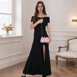 ⚡ Women's Floral Sequin Light Pink Embroidery Evening Beaded Clutch Handbag